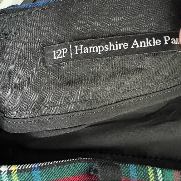 Talbots Wool Hampshire Ankle Tartan Celebrating Holiday Plaid Pants 12P money - Picture 7 of 13